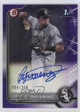 2022 Bowman Paper Prospect Purple Border 4/250 Enoy Jimenez #PPA-EJZ Auto 0q21