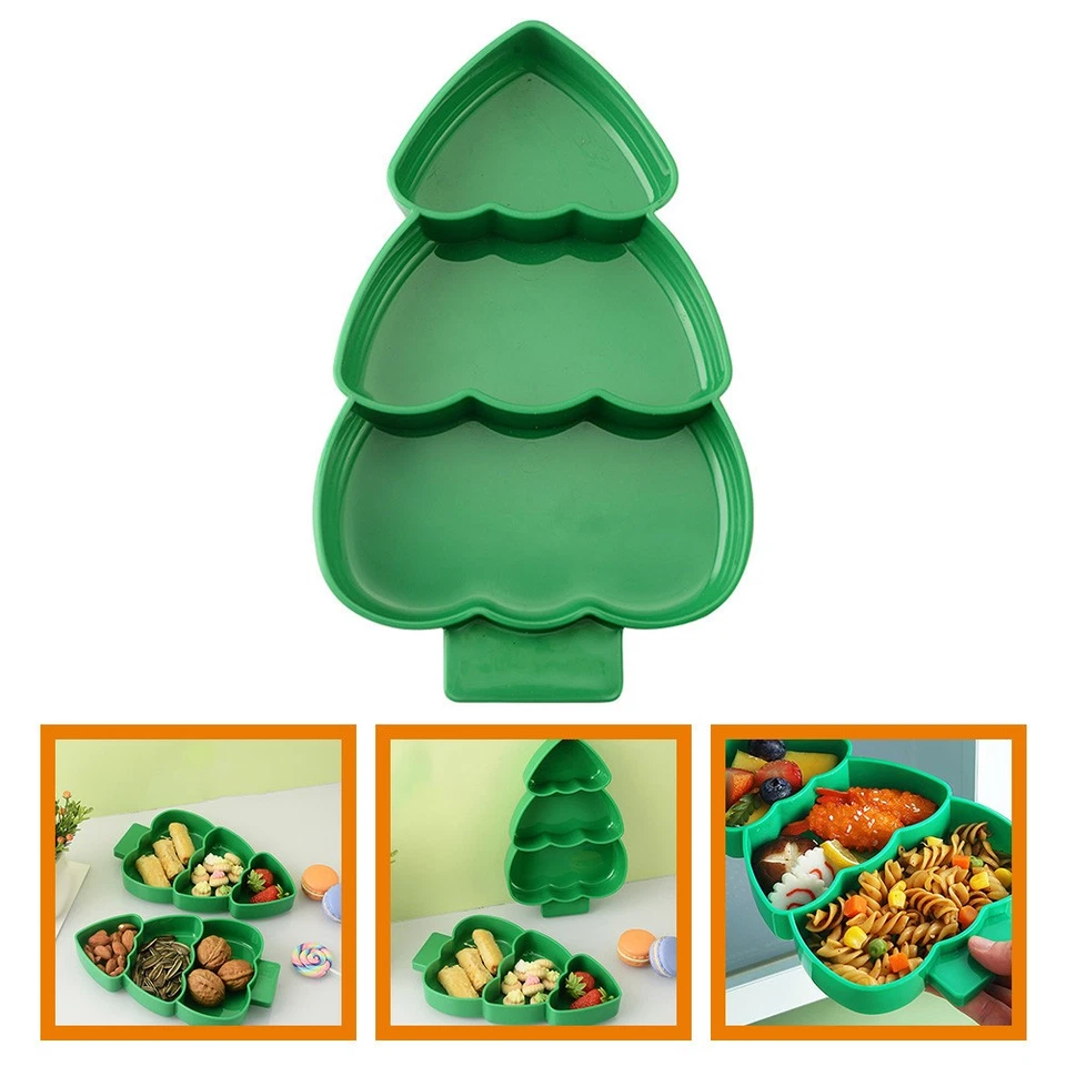  Holiday Dinnerware Tree-shaped Serving Plate Christmas Candy Tray