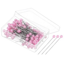 200Pcs Sewing Pins Straight Pin with Plastic Pearlized Ball Head Light Pink