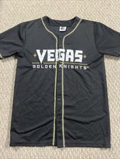 Las Vegas Golden Knights NHL Hockey Retro Baseball Jersey Men's medium Black