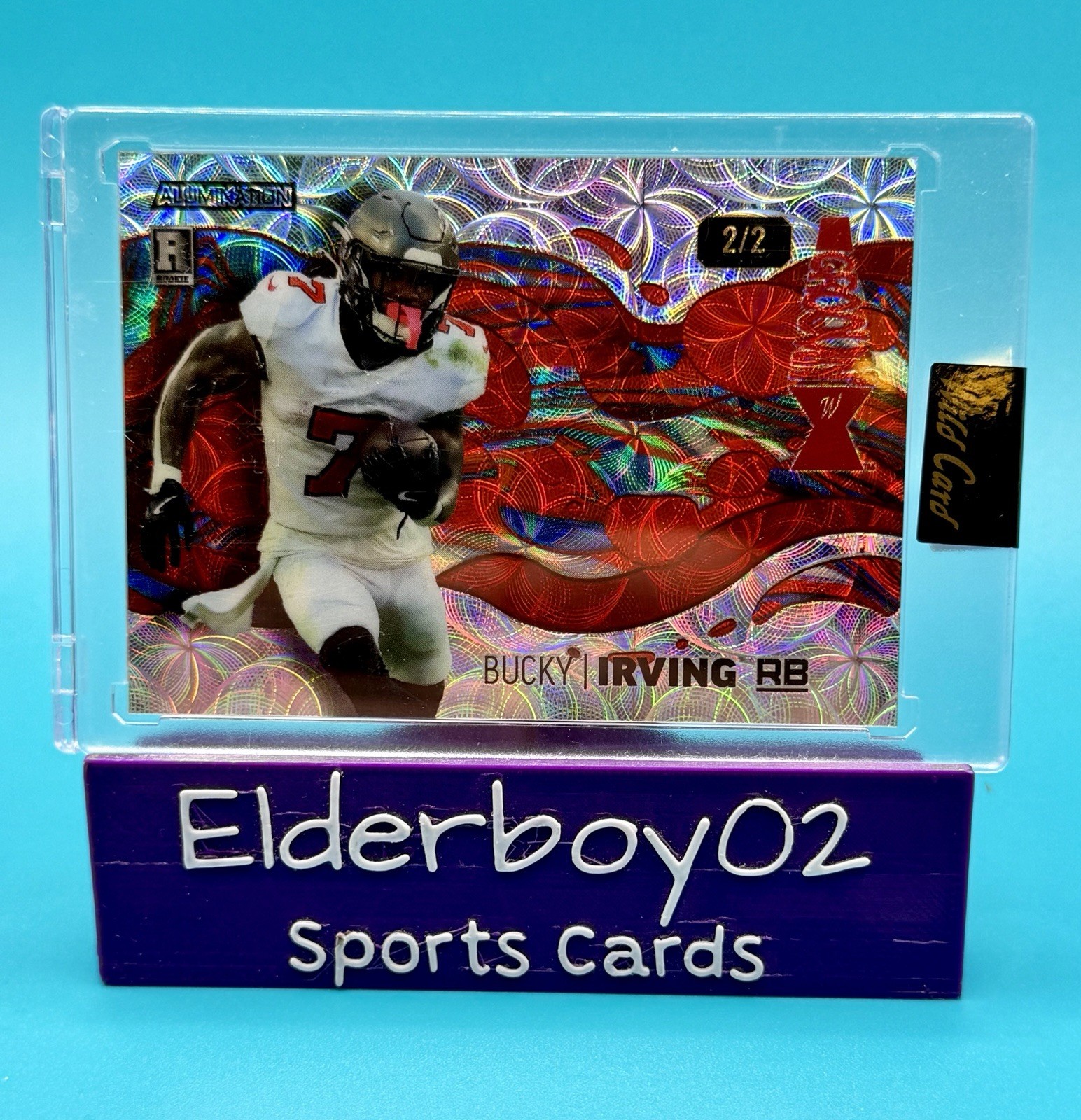 Bucky Irving Wild Card Alumination Just the Hits #BI Mirror Foil-Red