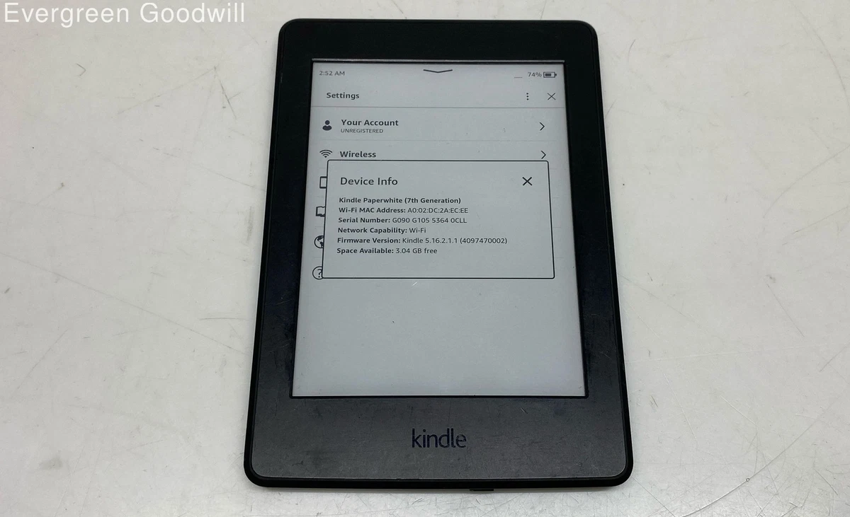 Amazon Kindle Paperwhite 7th Generation White eBook Readers for
