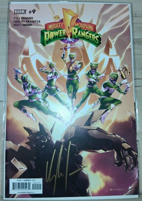 #ad Mighty Morphin Power Rangers #9 1st APP. LORD DRAKKON SIGNED HIGGENS Boom Comic $75.00