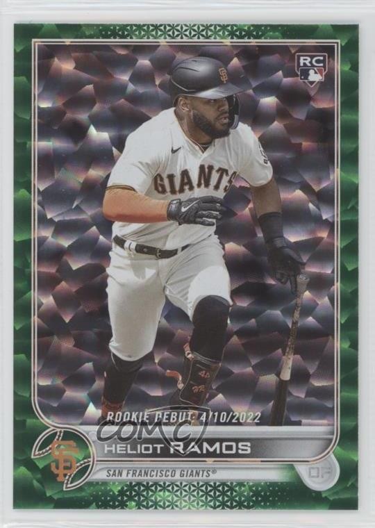 2022 Topps Update Rookie Debut Green Foil 486/499 Heliot Ramos #US17 0a6