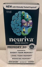 🎁 Neuriva Memory 3D Nootropic Brain Health Supplement By Schiff 50caps 05/26 🎁