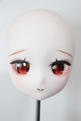 Volks DDH-29 Custom Head MDD Semi-White BJD Red Eyes Anime Face Japan Used