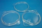 New ListingSet of 3 Pyrex Cinderella 470-C Clear Glass Lids - VGC - 1 Small Chip on handle