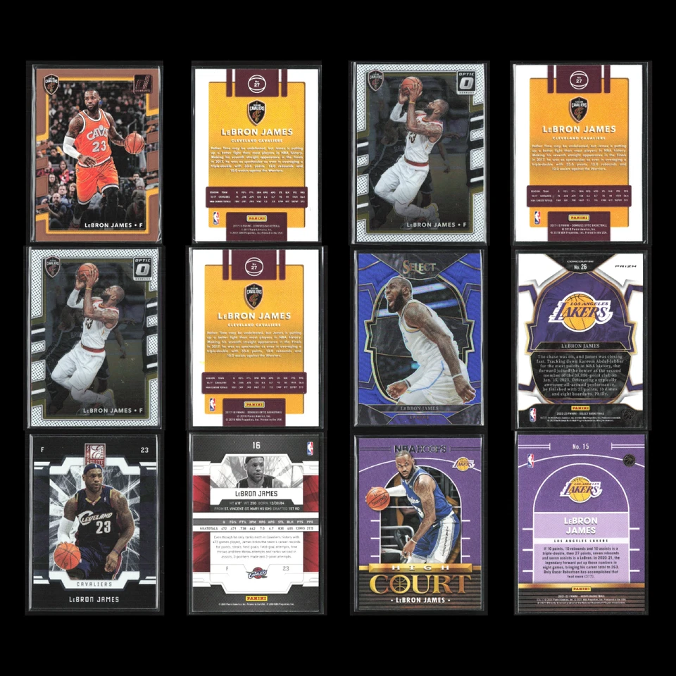Lote de 50 tarjetas de baloncesto LeBron James 2017 Donruss Cleveland Cavaliers conjunto NBA casi nuevo Foto 3 de 4