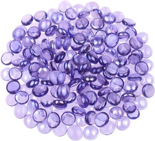 Flat Glass Gems/Beads/Stones for Vase Filler, Table Scatter, Games - 1 Lbs 14-1