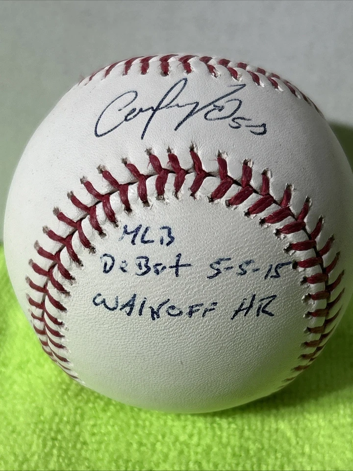 Carlos Perez Autographed Baseball Mlb Debut 5-5-15 Walk Off HR Inscription - Image 2 of 3