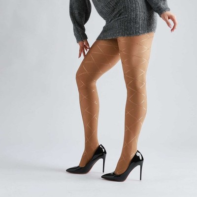 Women's Sweater Tights Black Warm Pantyhose Thick High Waist Body Shaping Opaque
