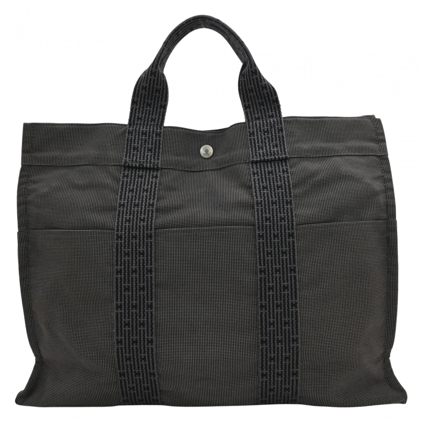 Borsa tote originale HERMES Her Line MM tela grigia he5514cc