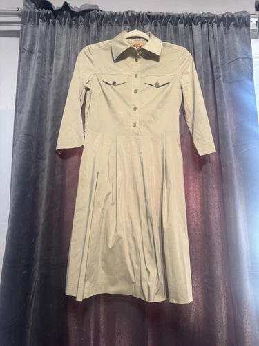 Abito camicia kaki Tory Burch vestibilità classica donna taglia 2