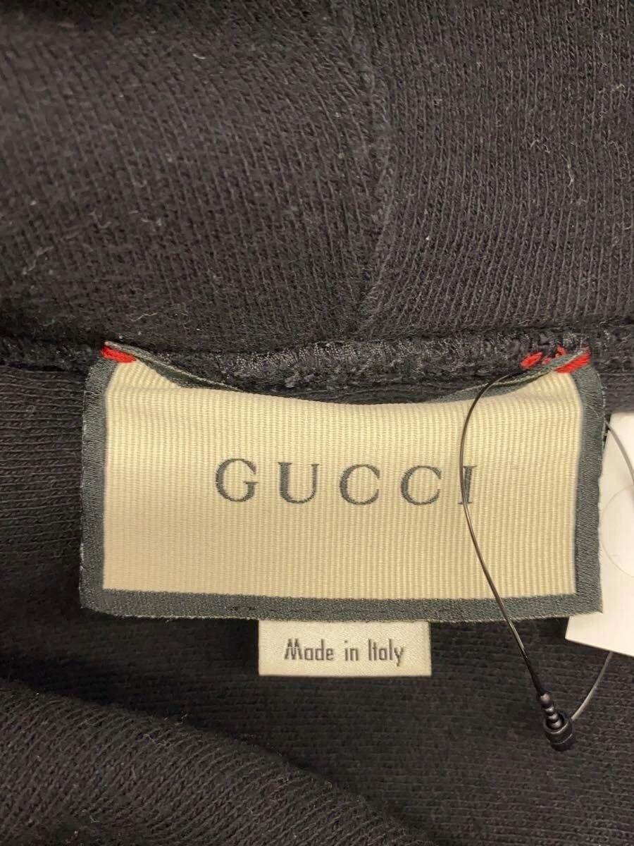 Felpa con cappuccio Gucci cotone BLK tinta unita 560502 XJBCQ usata