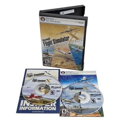 Microsoft Flight Simulator X: Deluxe Edition 2006 PC Game Software 2-Disc Set