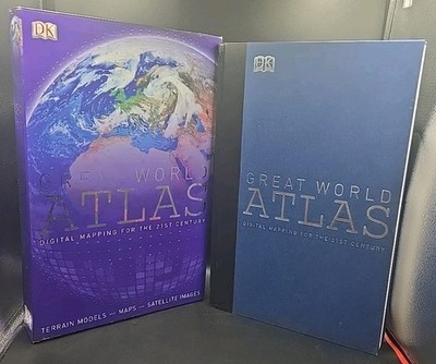 Great World Atlas 2006 DK Publishing 18'' x 12'' w/ Slipcase New Large Maps Models
