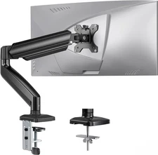 Single Monitor Arm, Adjustable Monitor Mount for 13–49 inch Screens, Computer...