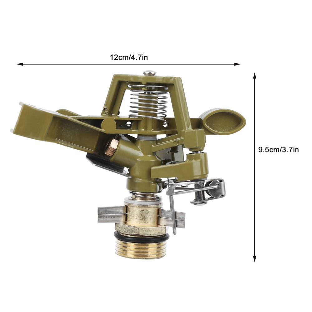 G3/4in Rotating Sprinkler Durable Watering Sprayer For Garden Lawn Premium