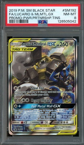 Lucario & Melmetal-GX graded PSA 8 for sale on eBay