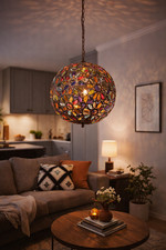 Lampadario Sfera 40 cm Multicolor in Resina – Design Trendy | NOVITA’ HOME Firen