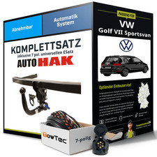 Für VW Golf Sportsvan Typ AM1 Anhängerkupplung abnehmbar +eSatz 7pol uni 14- NEU