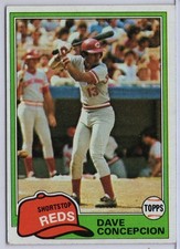 1981 Topps #375 Dave Concepcion in EXMT Condition Reds