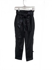 Express Straight Super High Rise Faux Leather Pants Women  s Size 2R