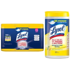 LYSOL 240 -Count Lemon and Lime Blossom All purpose cleaning wipes (PACK OF 3)