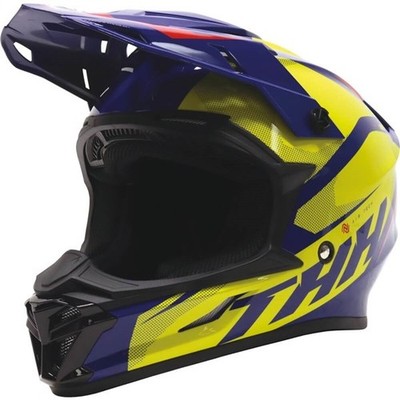 THH T710X Air Tech Motorcycle Helmet | Blue/Yellow/Red | DOT ; ECE 22-05
