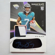 2024 Immaculate Football Brian Thomas Jr Eye Black RPA 1/10 RC Jaguars EYE-BTJ