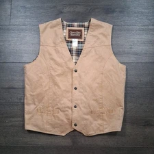 Cripple Creek Ranchwear Vest Men’s Size XL Snap Button Beige