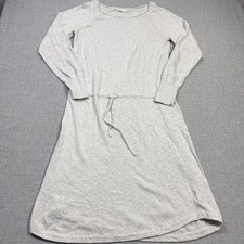 PrAna Sweater Dress Womens Large Gray Knee Length Raglan Sleeve Round Neck