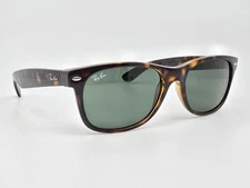 Ray-Ban RB2132 902 Wayfarer Tortoise Frame G15 Green Glass Lens Sunglasses Italy