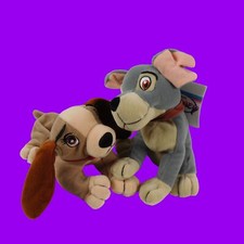 Disney Store Lady  the Tramp Mini Bean Bag Plush W/ Tags Beanie Set