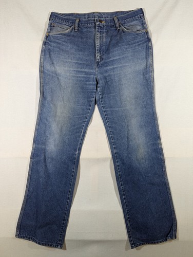 Vintage 80er Wrangler Jeans Herren 36M Bootcut Medium Wash Denim Blau Western Rodeo