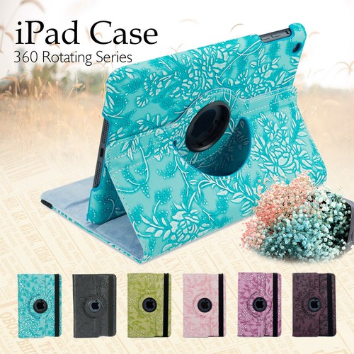 Flower 360 Rotating Case Cover for iPad 11 10 9 8 7 6 5 4 3 mini Air 5th 6th gen - Picture 2 of 13