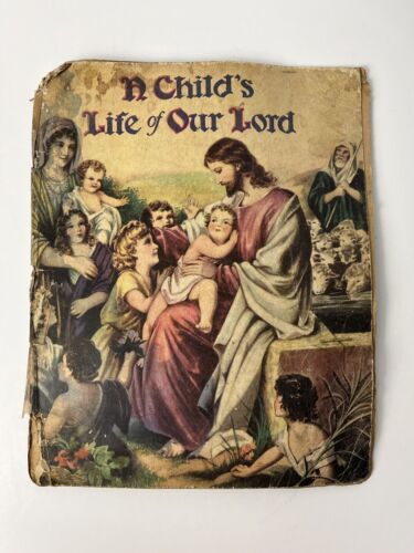 1934 Sweet Baby Jesus Book N Child’s Life Our Lord Saalfield Nice! 1 Day Ship!👍 - Afbeelding 1 van 5