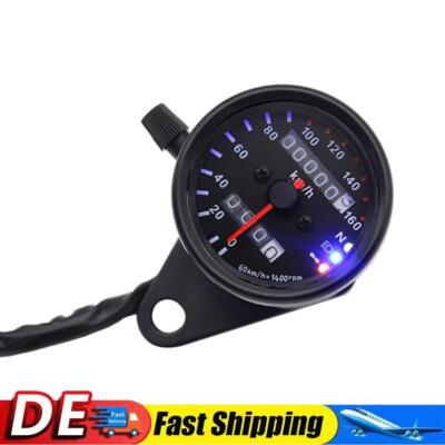 Universal Motorcycle Speedometer Odometer with Turn Signal Headlight Indicator