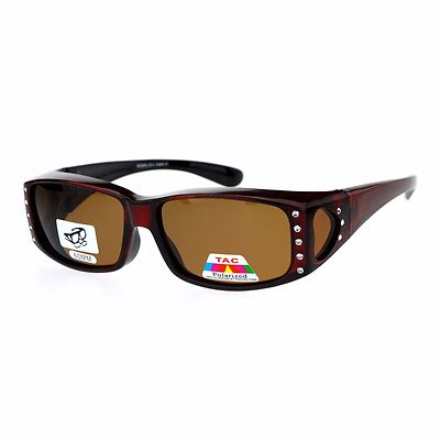 Womens Polarized Fit Over Glasses Sunglasses Rhinestone  display picture 1