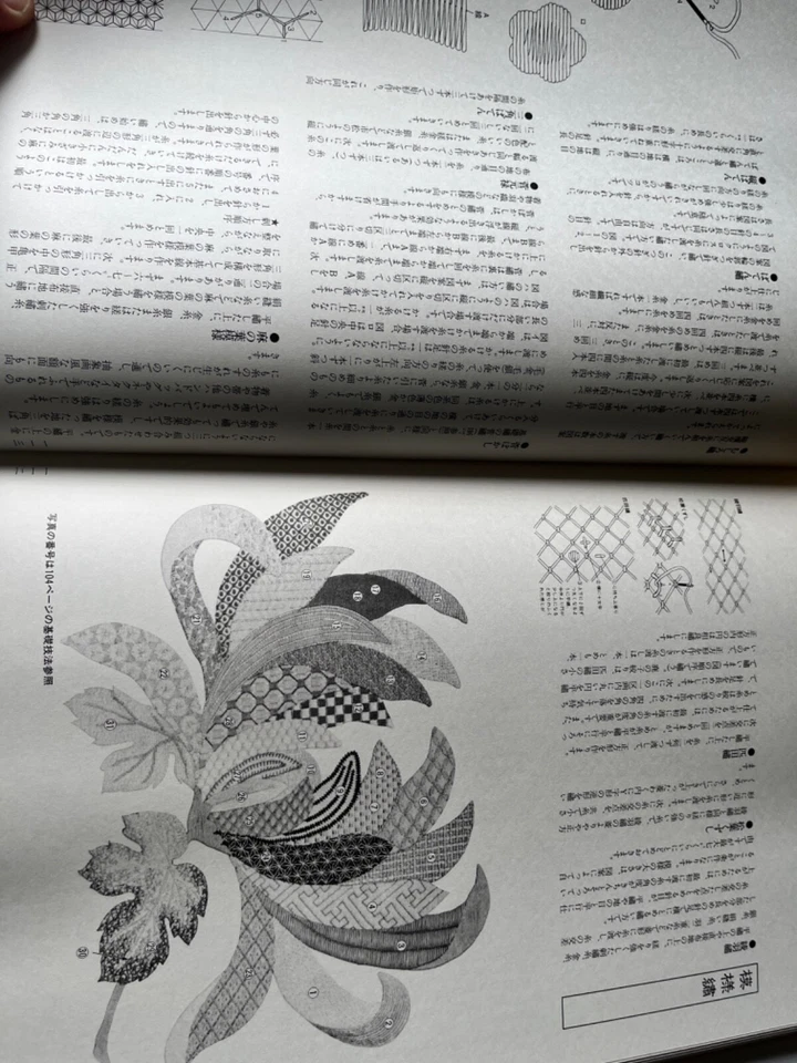 Libro de introducción bordado japonés con plano de dibujo y foto Foto 3 de 4