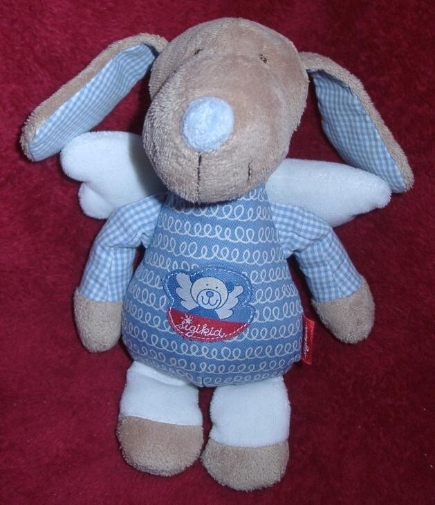 Sigikid Hund als Engel Schutzengel blau Flügel ca 22 cm