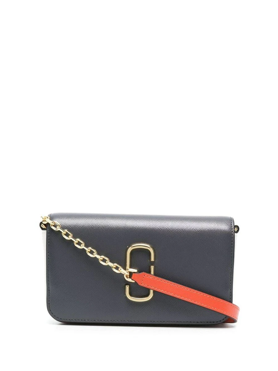 MARC JACOBS Snapshot Crossbody Bag With Chain - Grey Multi