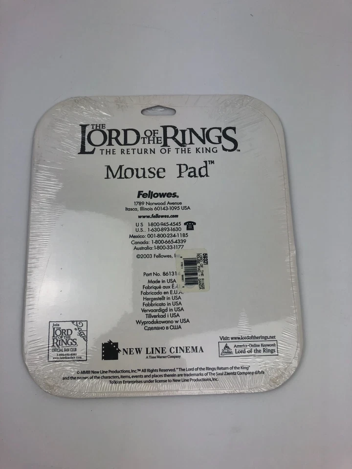 Lot of 3 Sealed Lord of the Rings Return of the King Tolkien Computer Mouse Pad - Image 4 of 4