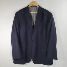 HART SCHAFFNER MARX Navy Blue Suit Jacket Size 48R Button Up Pockets Dressy