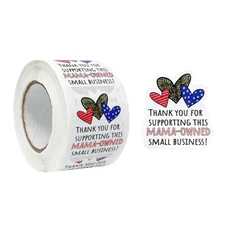 Wrapables Mama-Owned Small Business Thank You Stickers 500pcs