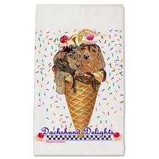Dachshund Delights Doxie Dog Kitchen Dish Towel Pet Gift