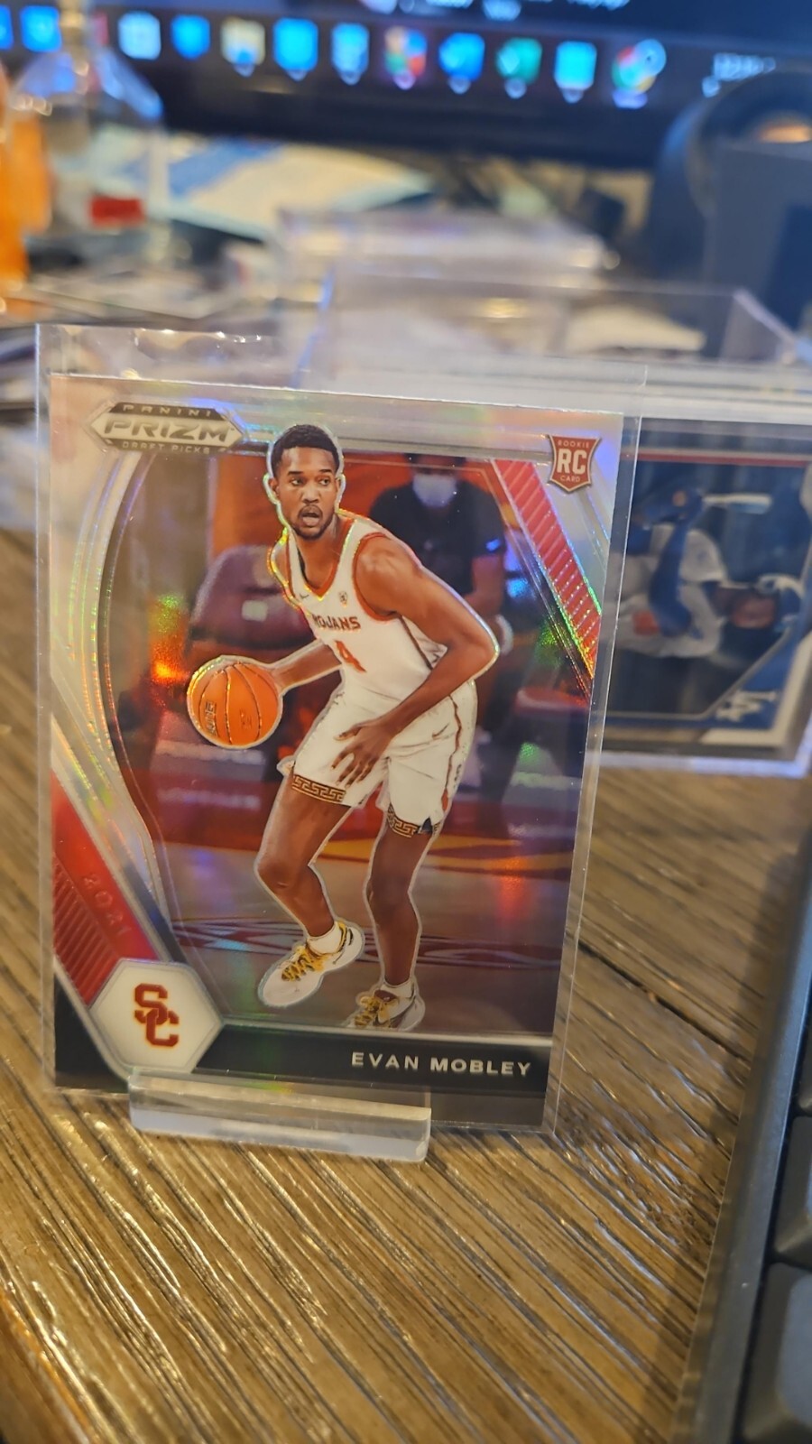 2021 Prizm Draft Picks Basketball EVAN MOBLEY Silver RC #2 USC Cavaliers