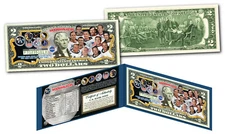 MOONWALKERS 12 Astronauts Who Walked on Moon Apollo NASA Genuine U.S. $2 Bill 