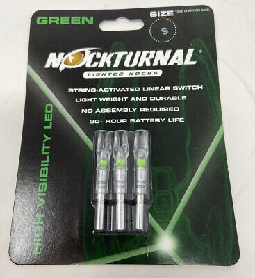 High Visibility 3 Pack Details about   Nockturnal Lighted Nocks Archery Arrows NT-205 Green S
