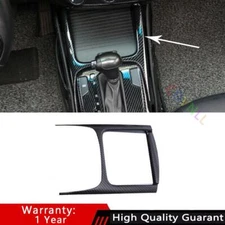 For Kia K3 2014-2018 Black Carbon Fiber Car Inner Console Storage Box Cover Trim